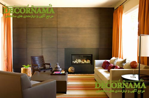 دکوراسیون داخلی رنگ نارنجی