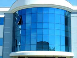 نمای شیشه ای,نمای کرتین وال,اسپایدر,لامل نما,فریم لس