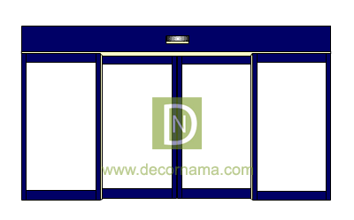 درب اتوماتیک کشویی دو لنگه